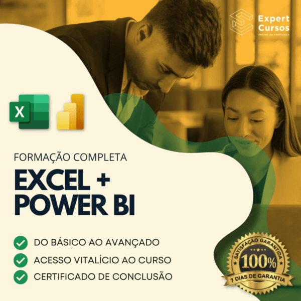 Curso de Excel + Power Bi do básico ao avançado