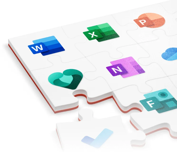 Quebra cabeça Excel, word, power point, microsoft 365